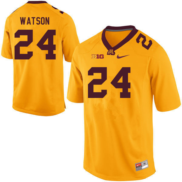 Men #24 Tariq Watson Minnesota Golden Gophers College Football Jerseys Sale-Gold